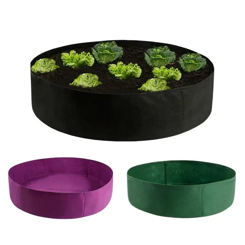 Eco-friendly Garden Grow Bags 1Pcs Circular Large Felt Planting Pot Non-toxic Planter for Home Vegetable Fruit Horticulture