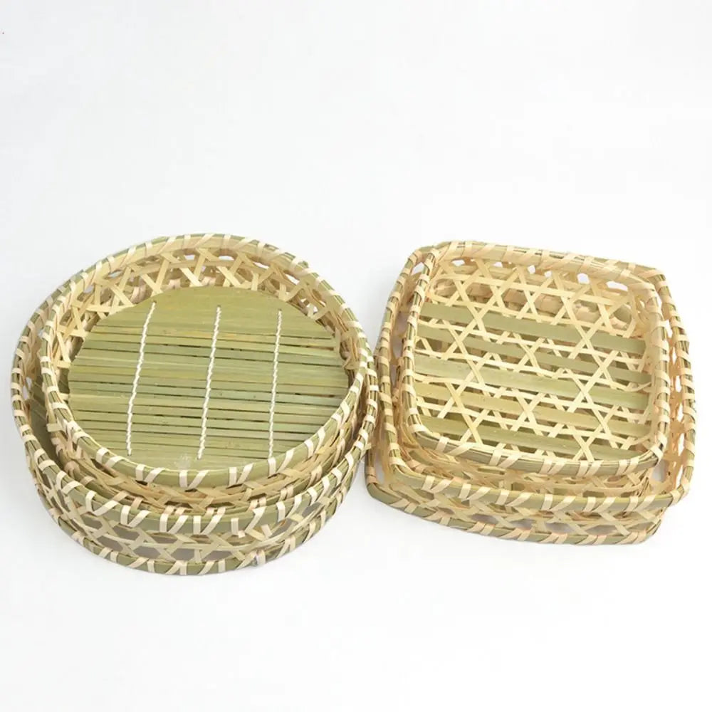 Vegetable Food Bamboo Fruit Basket Bread Fruit Desktop Ornament Miniature Storage Baskets Storage Decoration Shopping Basket