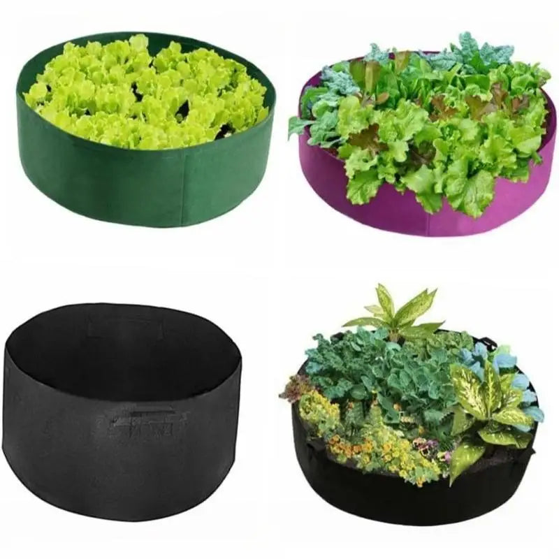 Eco-friendly Garden Grow Bags 1Pcs Circular Large Felt Planting Pot Non-toxic Planter for Home Vegetable Fruit Horticulture