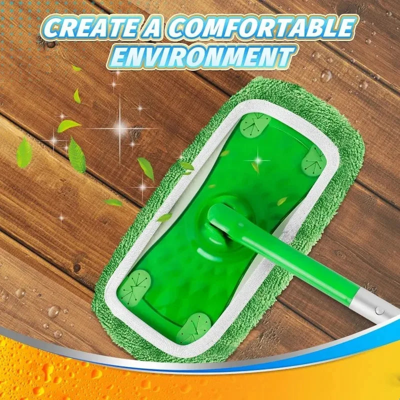 Reusable Microfiber Mop Pads Wet & Dry Cleaning Cloths Furniture Flooring Mop Head Replacement Washable Rag Towels Cleaner Tools