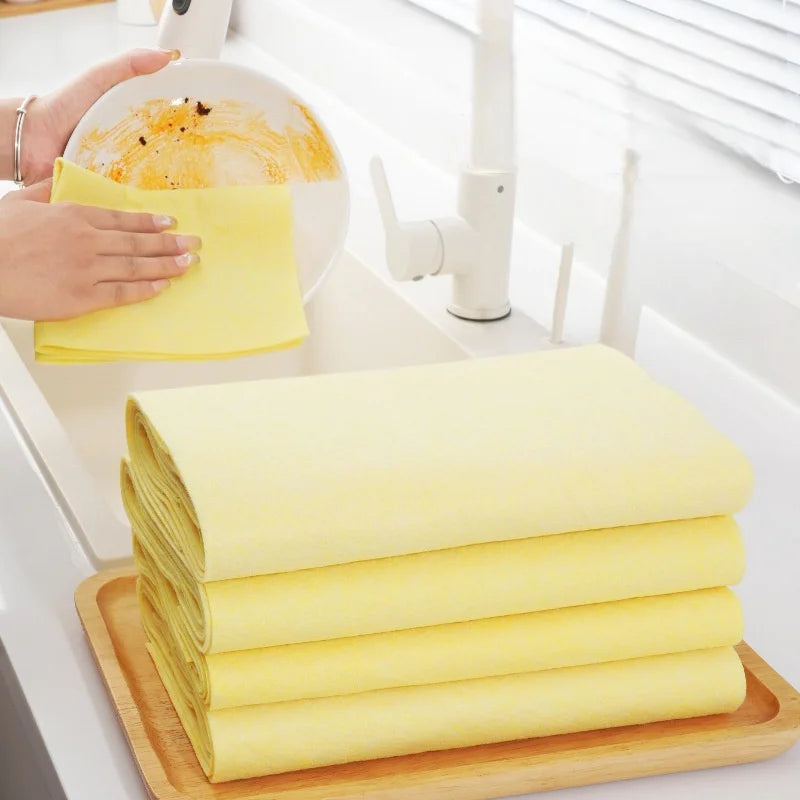 20~100PCs Reusable Loofah Dishcloth Powerful Cleaning Clothes Kitchen Cleaning Tools Microfiber Towel Water Absorbing Rags