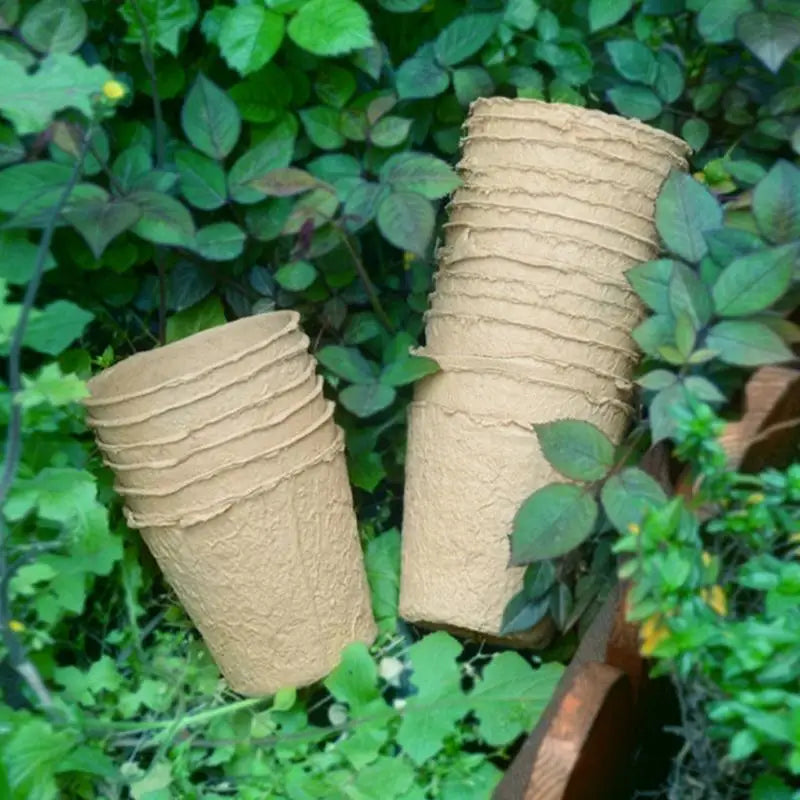Eco-Friendly Biodegradable Plant Pots  Pulp Seedling Starter Cups Breathable for Healthy Plant Growth Balcony Garden