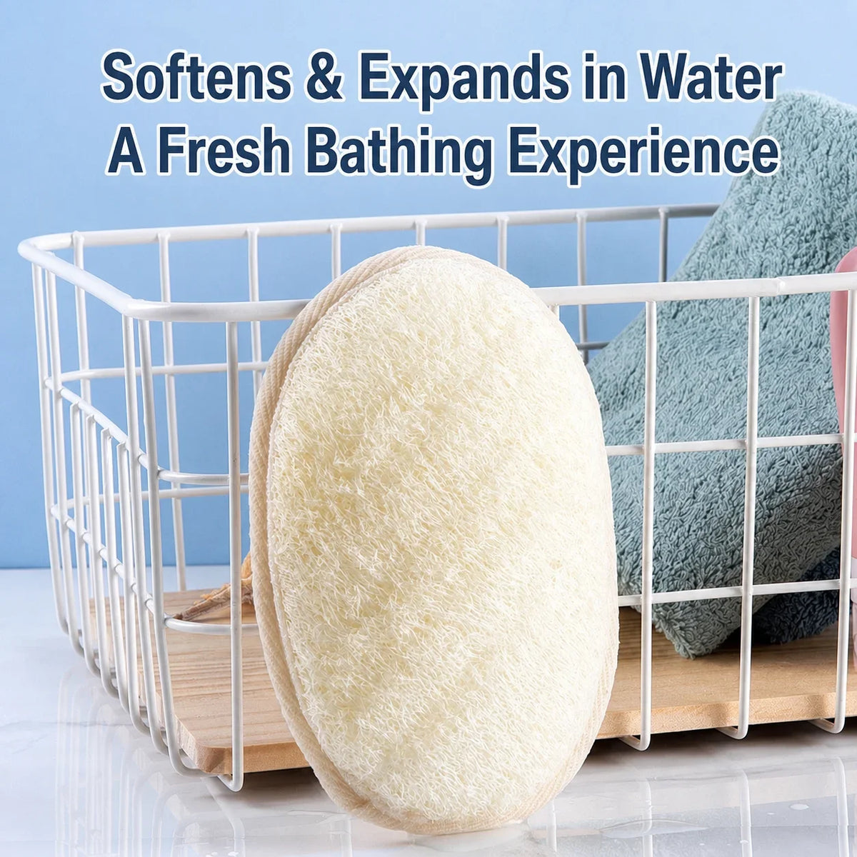 Natural Loofah Back Scrubber Dual Sided Exfoliating Bath Sponge for Deep Cleansing Shower Men Women