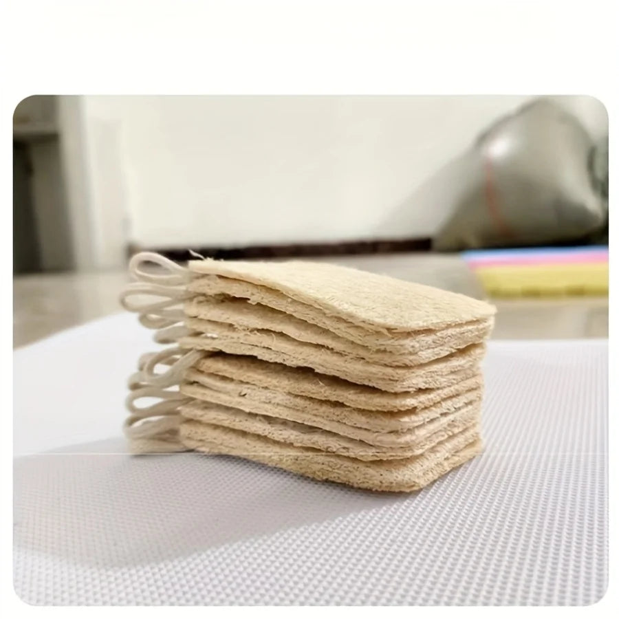 5-Pack Natural Fiber Dish Brushes, Non-Scratch Ergonomic Cleaning Tools for Kitchen & Bathroom, Bamboo Fiber Cleaning Pads