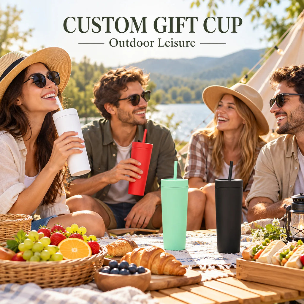 Personalized Tumbler Cup 16oz Custom Straw Cup Double Wall Plastic Drinkware Holiday Gift Halloween Christmas Party Gift Design