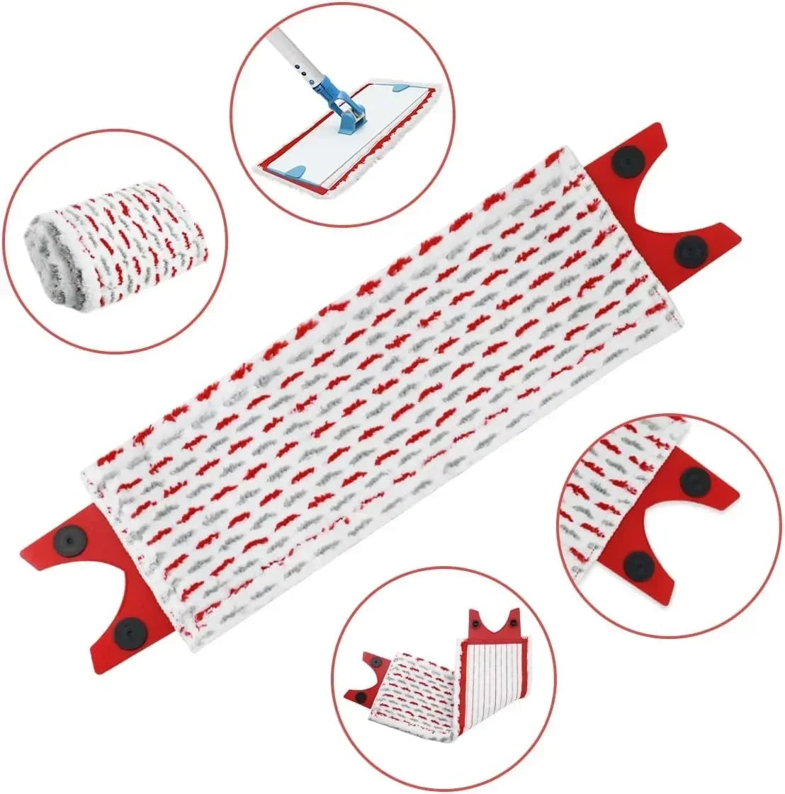 High Quality Microfiber Floor Mop Pads Reusable for UltraMax Quick Drying Machine Washabl Flat Spin Mop Cloth Replacement