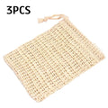 3/5Pcs Sisal Soap Saver Bag Exfoliating Mesh Pouch Eco Friendly Natural Zero Waste Foaming And Scrubbing Sisal Bag FOR Bathroom