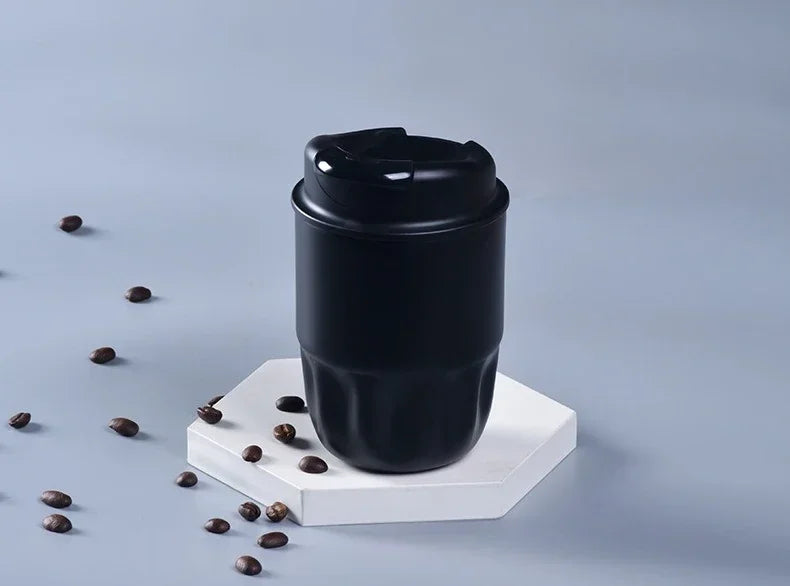 260ML 450ML  Thermal Coffee Mug Leakproof Portable Travel Tumbler with Lid Stainless Steel Cup for Car Work Hot Cold Drink