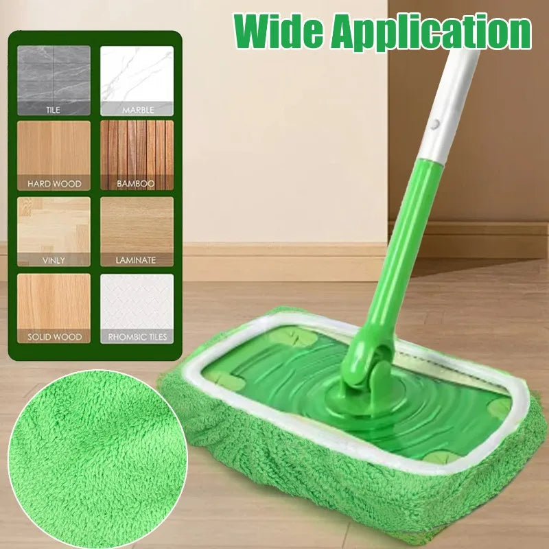 Reusable Microfiber Mop Pads Wet & Dry Cleaning Cloths Furniture Flooring Mop Head Replacement Washable Rag Towels Cleaner Tools