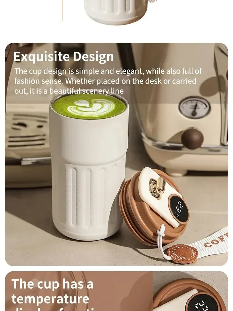 450ML Stainless Steel Thermo Water Bottle LED Temperature Display Coffee Cup Keep Cold and Heat Thermal Mug Travel Vacuum Flask