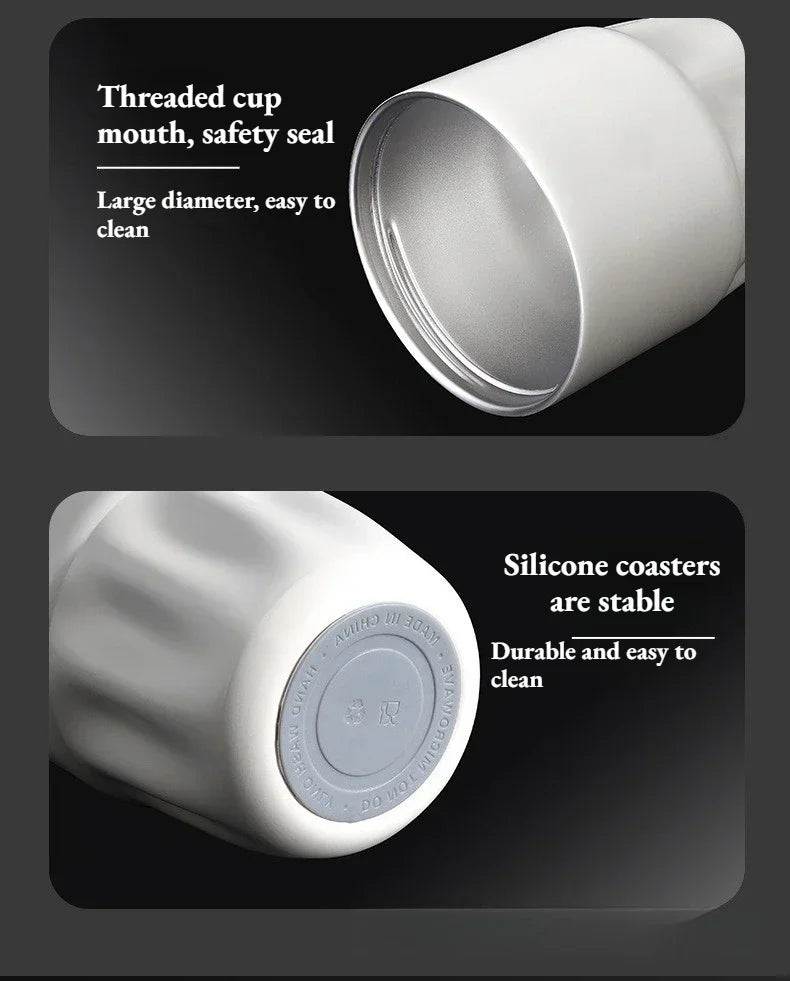 260ML 450ML  Thermal Coffee Mug Leakproof Portable Travel Tumbler with Lid Stainless Steel Cup for Car Work Hot Cold Drink