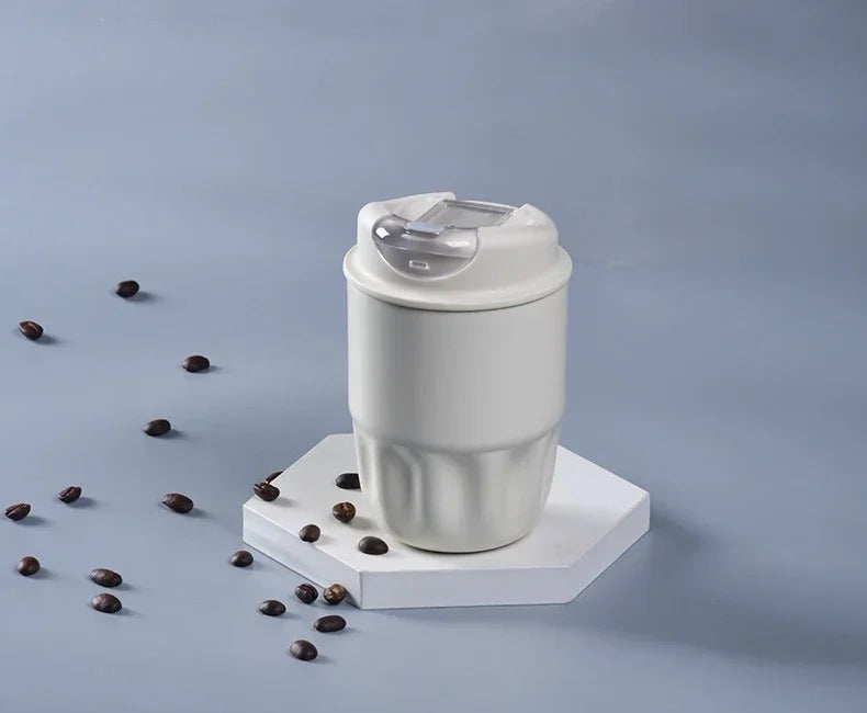 260ML 450ML  Thermal Coffee Mug Leakproof Portable Travel Tumbler with Lid Stainless Steel Cup for Car Work Hot Cold Drink