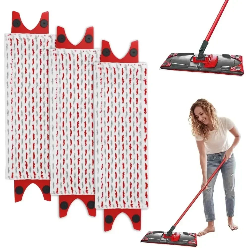 High Quality Microfiber Floor Mop Pads Reusable for UltraMax Quick Drying Machine Washabl Flat Spin Mop Cloth Replacement