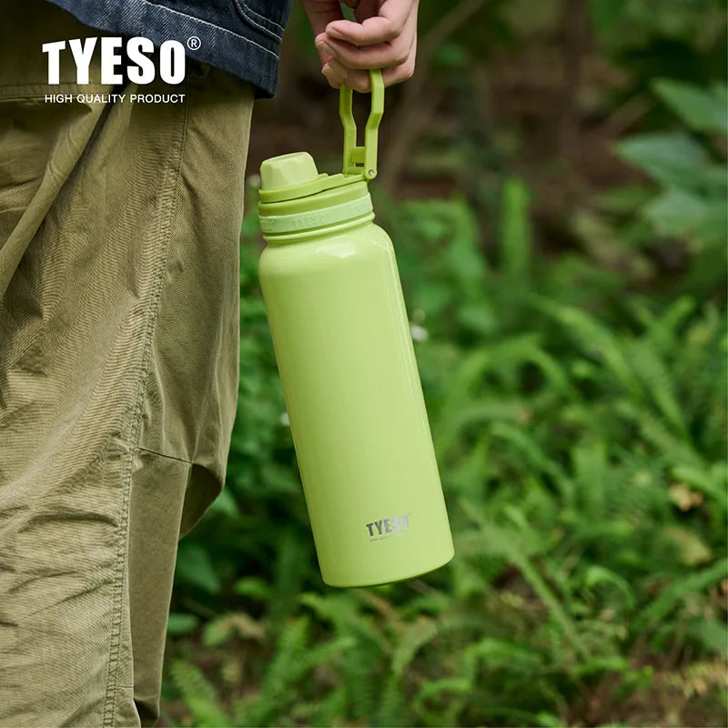 TYESO Stainless Steel Thermal Cup Car Insulated Flask Water Tumbler for Outdoor Sports Thermos Bottle Travel Vacuum Flasks