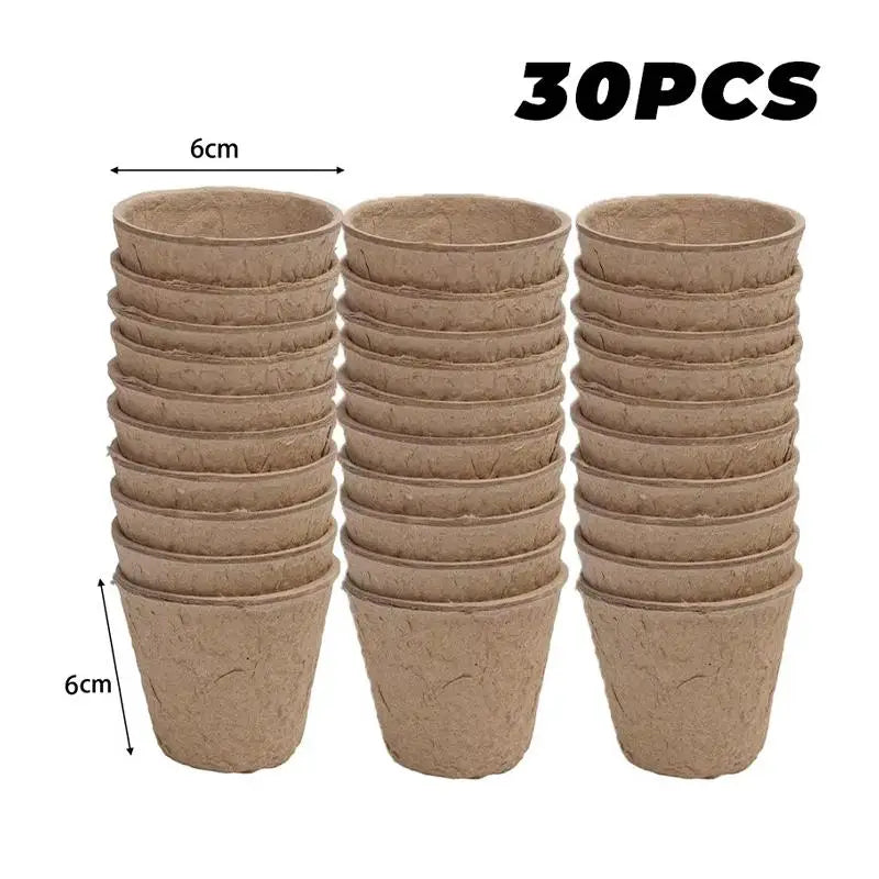 Eco-Friendly Biodegradable Plant Pots  Pulp Seedling Starter Cups Breathable for Healthy Plant Growth Balcony Garden