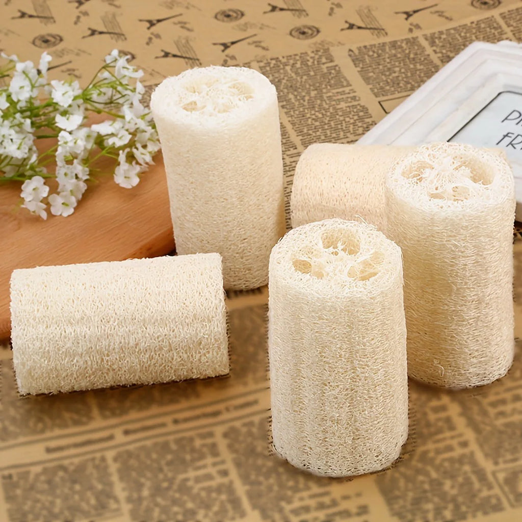 5/10/20pcs Natural Loofah Dishcloth Sponge Scrubber Scouring Pad Loofah Brush Pot Brush for Kitchen Cleaning Eco-Friendly