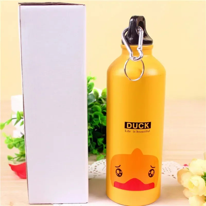 500ML Cartoon Aluminum Water Bottle Cute Animal Print  Stainless Steel Water Bottle with Lid Insulated Mug Coffee Mug