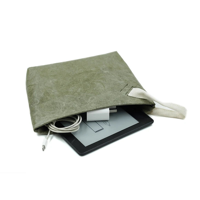 Eco-Conscious & Fashion Cosmetic Bag Lightweight Durable Retro Paper Makeup Bag A Good Travel Companion