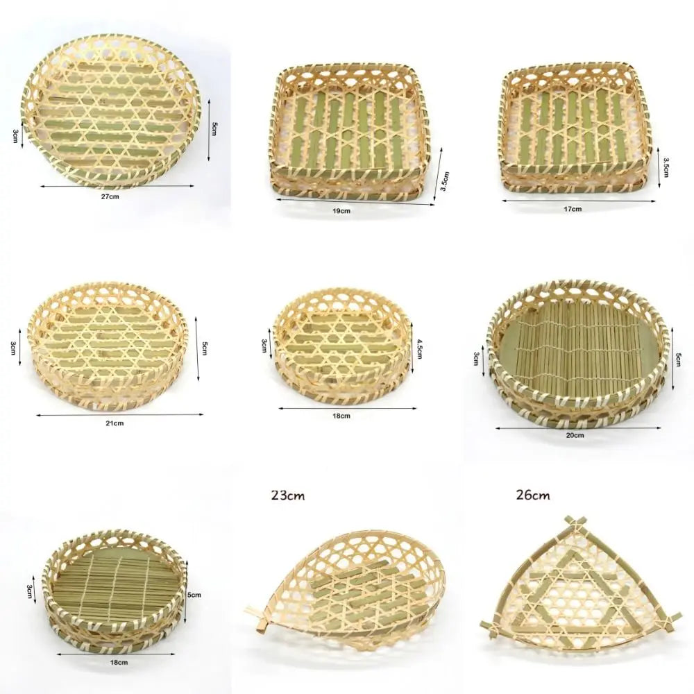 Vegetable Food Bamboo Fruit Basket Bread Fruit Desktop Ornament Miniature Storage Baskets Storage Decoration Shopping Basket