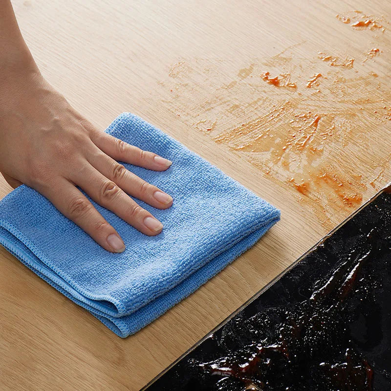 1-50pcs Microfiber Cleaning Cloth Dishwashing Cloth Household Rag Kitchen Bathroom Cleaning Towel Durable Absorbent Towel