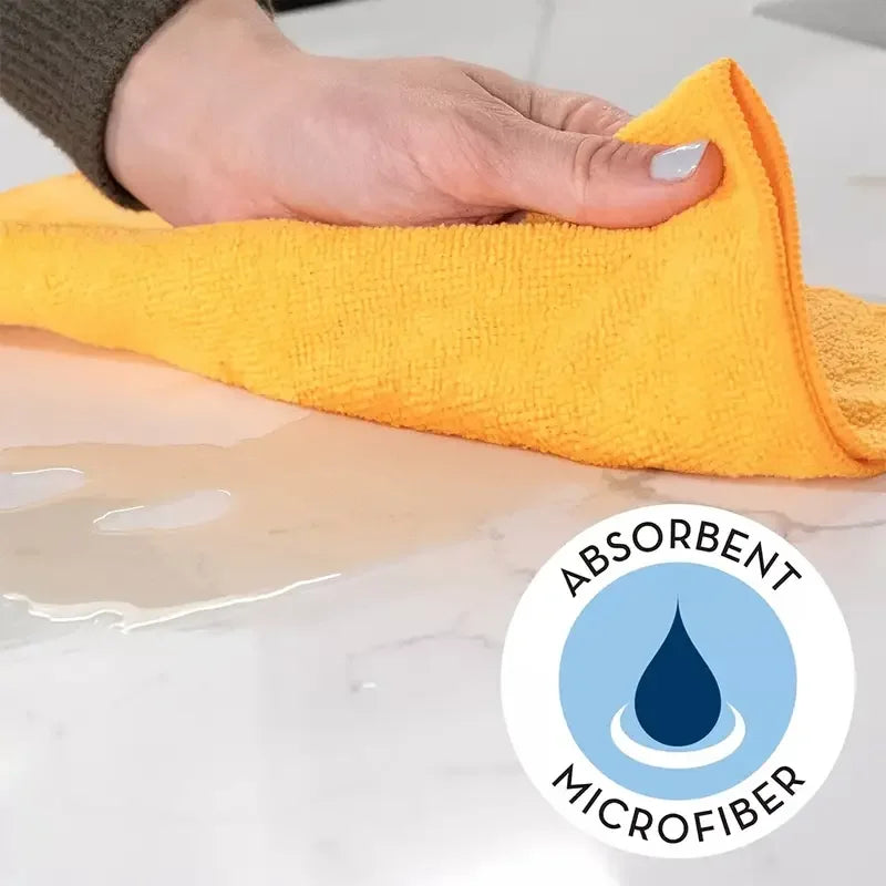 1-50pcs Microfiber Cleaning Cloth Dishwashing Cloth Household Rag Kitchen Bathroom Cleaning Towel Durable Absorbent Towel
