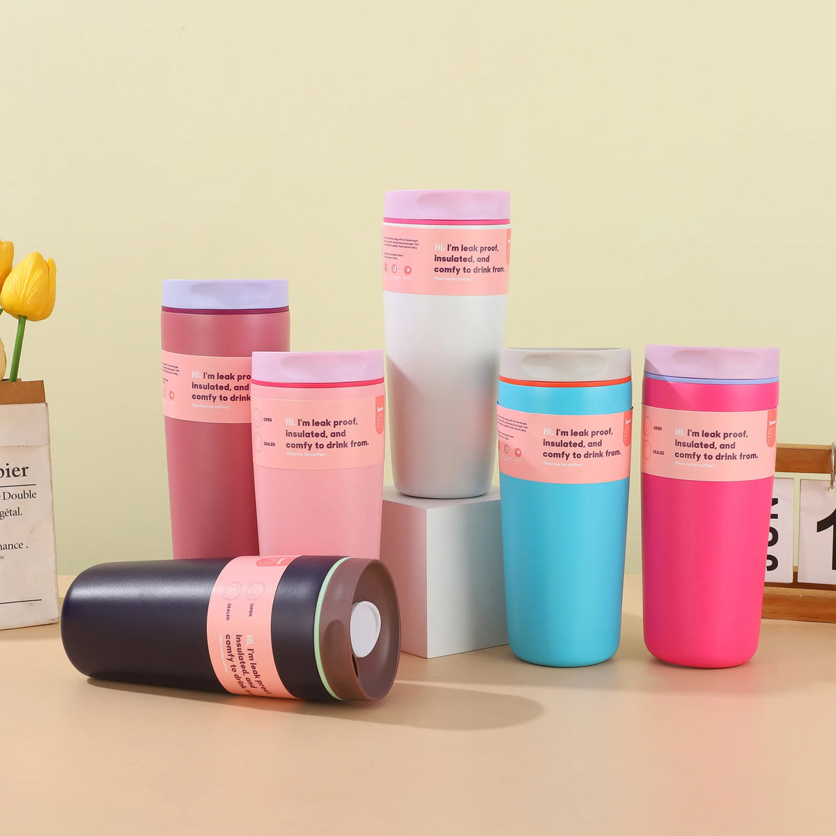 Coffee Cup  Steel Insulated Cup. Office Use. Women's Portable Travel Water Bottle. Super Attractive Appearance. High Quality.