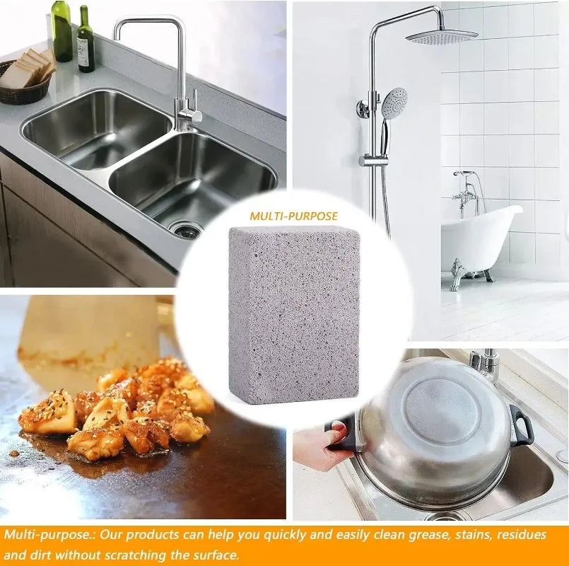 1-20PCS Versatile Grade Pumice Stone Grill Cleaning Brick Grease and Oil Remover for Oven Stove Bbq Griddle Frying Pan Flat Top