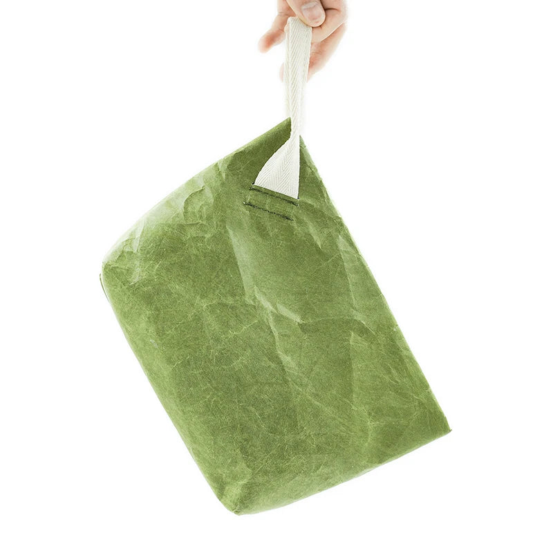 Eco-Conscious & Fashion Cosmetic Bag Lightweight Durable Retro Paper Makeup Bag A Good Travel Companion