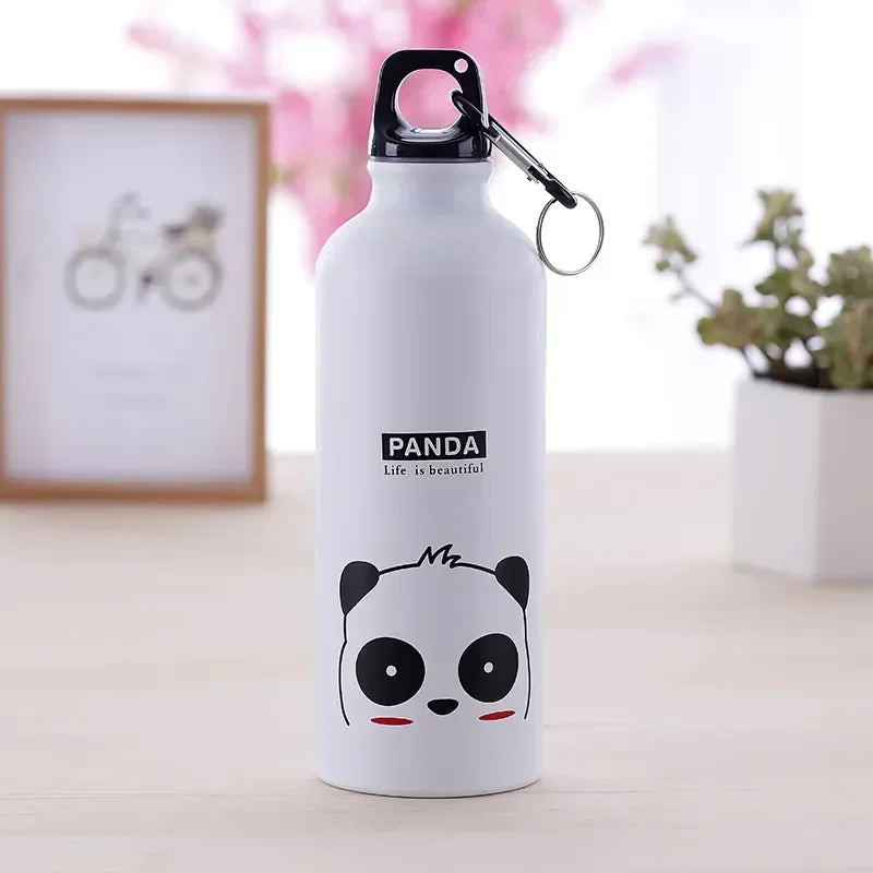 500ML Cartoon Aluminum Water Bottle Cute Animal Print  Stainless Steel Water Bottle with Lid Insulated Mug Coffee Mug