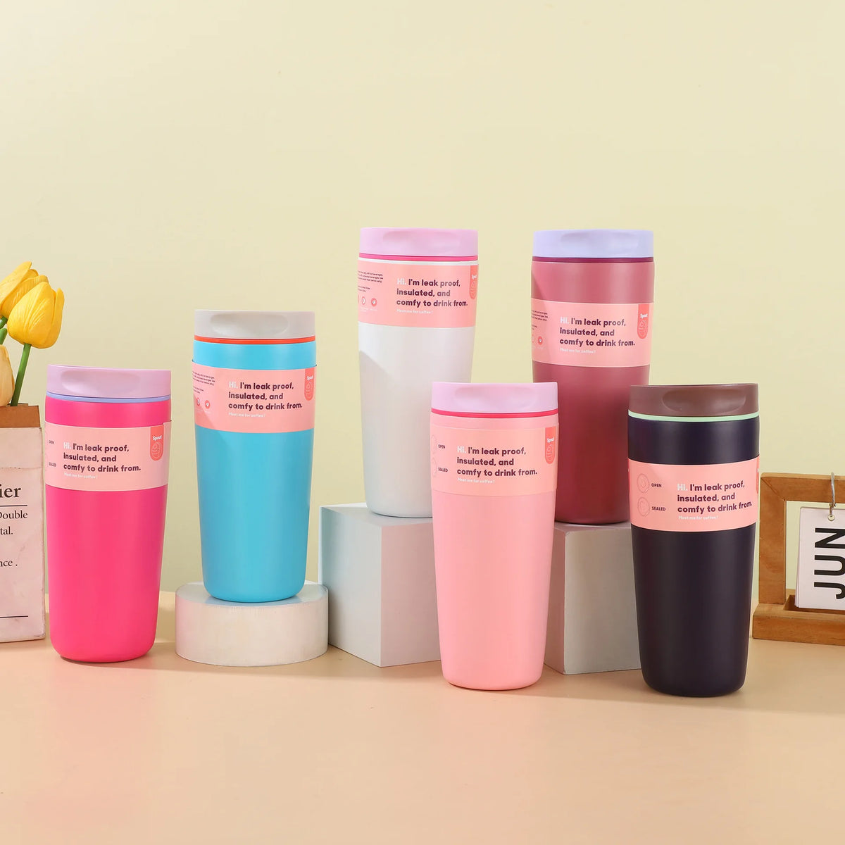 Coffee Cup  Steel Insulated Cup. Office Use. Women's Portable Travel Water Bottle. Super Attractive Appearance. High Quality.