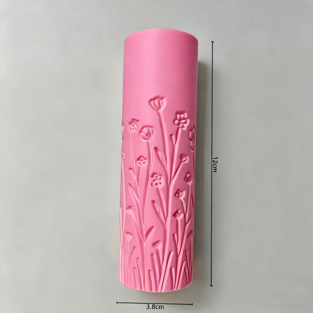 Eco-Friendly Plastic 1 Pcs Grassy Breeze Texture Roller Wear-Resistant Durable Embossing Tool for Crafts