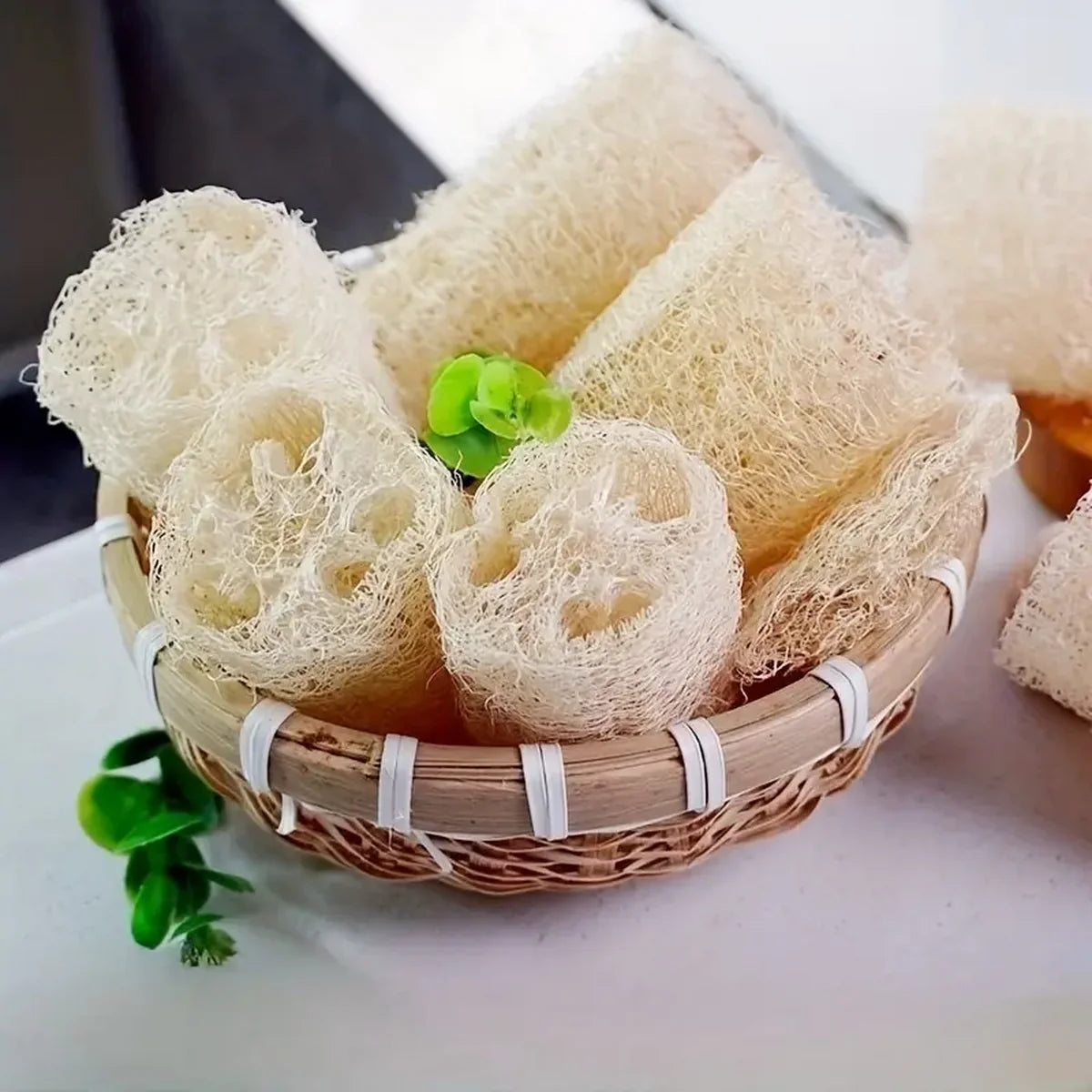 5/10/20pcs Natural Loofah Dishcloth Sponge Scrubber Scouring Pad Loofah Brush Pot Brush for Kitchen Cleaning Eco-Friendly