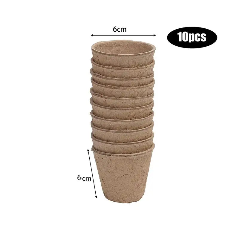 Eco-Friendly Biodegradable Plant Pots  Pulp Seedling Starter Cups Breathable for Healthy Plant Growth Balcony Garden