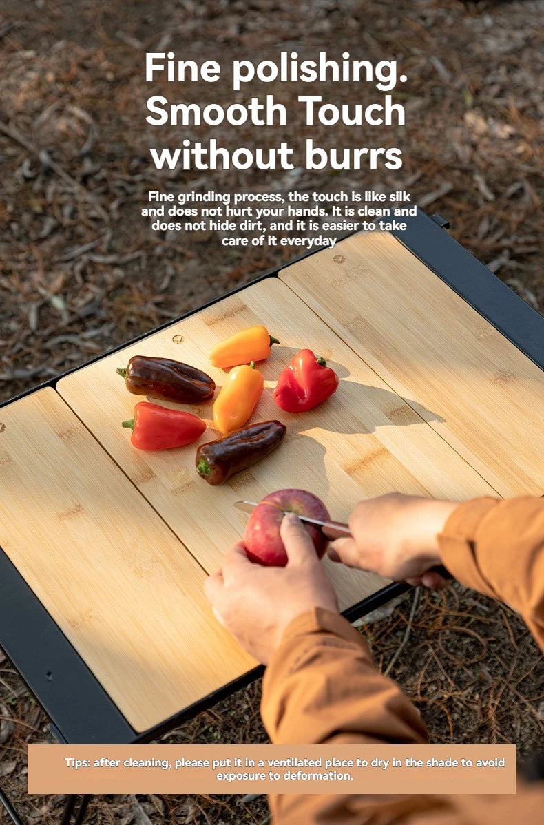 CAMPINGMOON Bamboo Board BBQ CK-P25 Portable Bbq Accessories Outdoor Camping IGT Wooden Table Top Dish Food d Tray