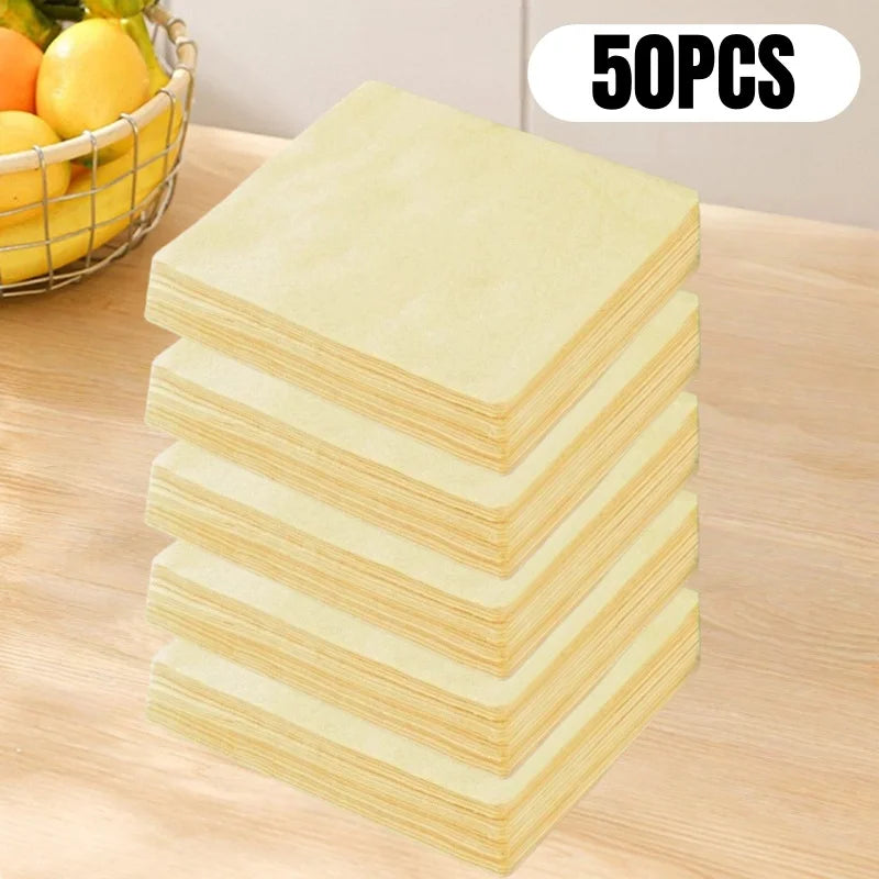 20~100PCs Reusable Loofah Dishcloth Powerful Cleaning Clothes Kitchen Cleaning Tools Microfiber Towel Water Absorbing Rags
