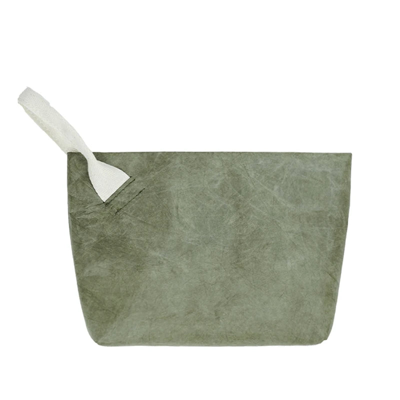 Eco-Conscious & Fashion Cosmetic Bag Lightweight Durable Retro Paper Makeup Bag A Good Travel Companion