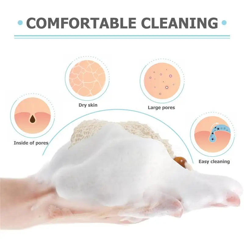 30 Pack Exfoliating Soap Bag Natural Soap Saver Pouch Bag for Shower Reusable Bath Soap Bags with Drawstring Bubble Foam Pocket
