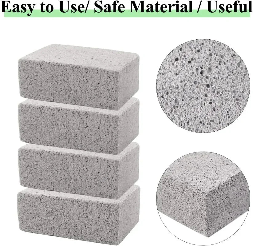1-20PCS Versatile Grade Pumice Stone Grill Cleaning Brick Grease and Oil Remover for Oven Stove Bbq Griddle Frying Pan Flat Top