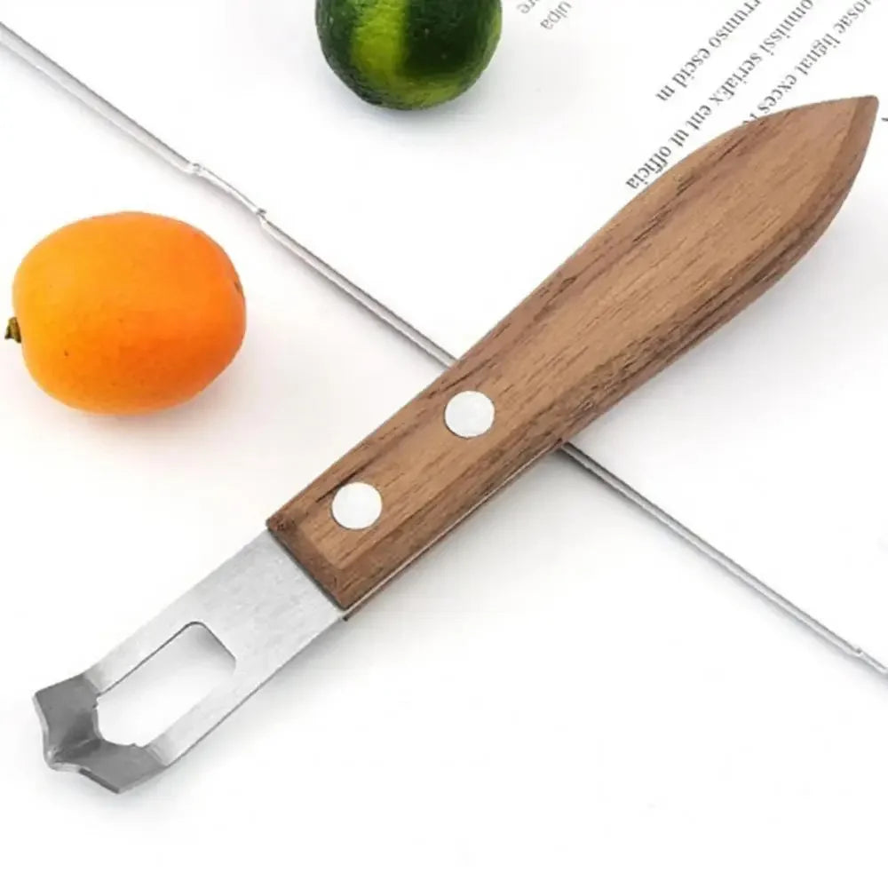 1PC Lemon Peeler Corrosion-resistant Fruit Peeler Eco-friendly Rust-proof Wood Handle Kitchen Tool Paring Knife Kitchen Gadgets