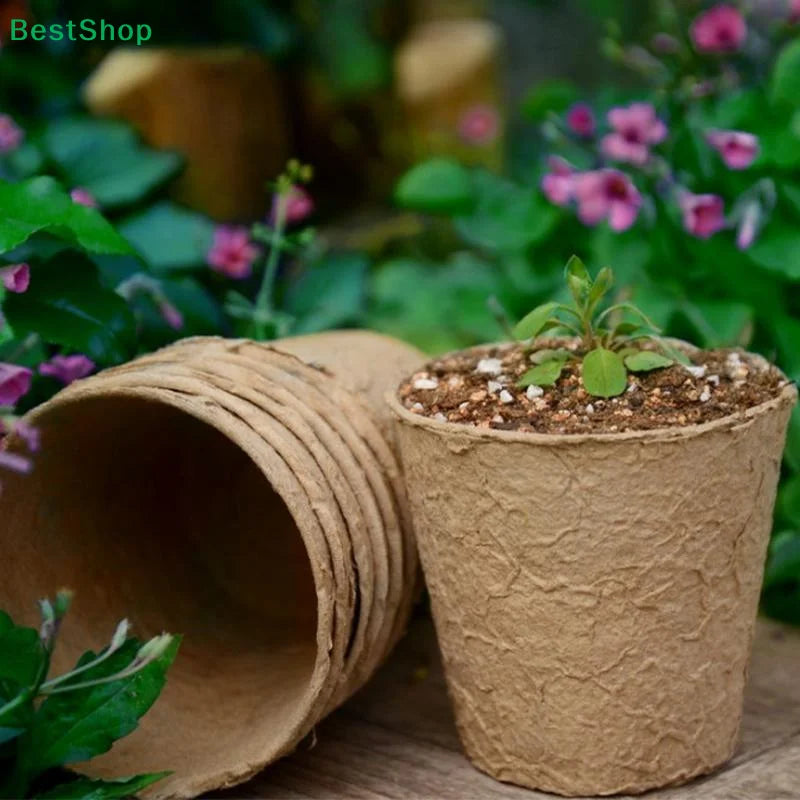 Eco-Friendly Biodegradable Plant Pots  Pulp Seedling Starter Cups Breathable for Healthy Plant Growth Balcony Garden