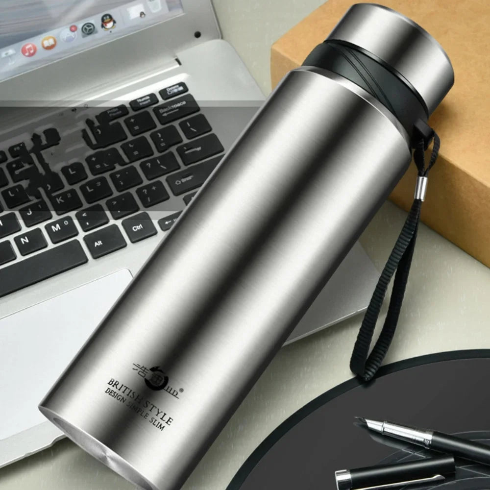 Large-capacity 304 stainless steel business insulated cup, hanging cup, simple and portable gift water cup