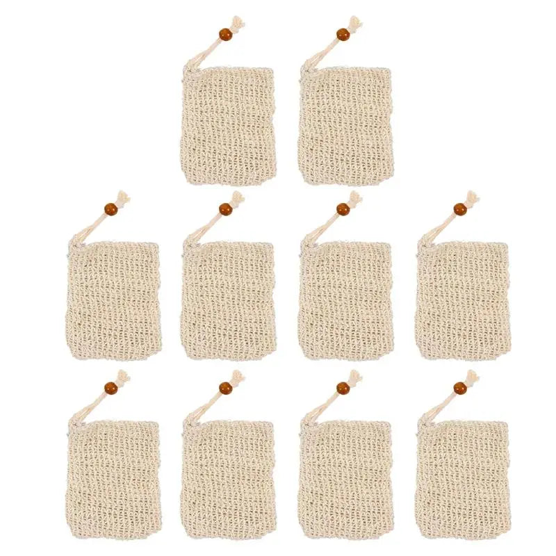 30 Pack Exfoliating Soap Bag Natural Soap Saver Pouch Bag for Shower Reusable Bath Soap Bags with Drawstring Bubble Foam Pocket