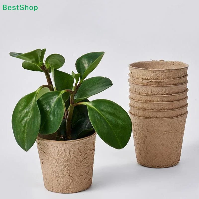 Eco-Friendly Biodegradable Plant Pots  Pulp Seedling Starter Cups Breathable for Healthy Plant Growth Balcony Garden