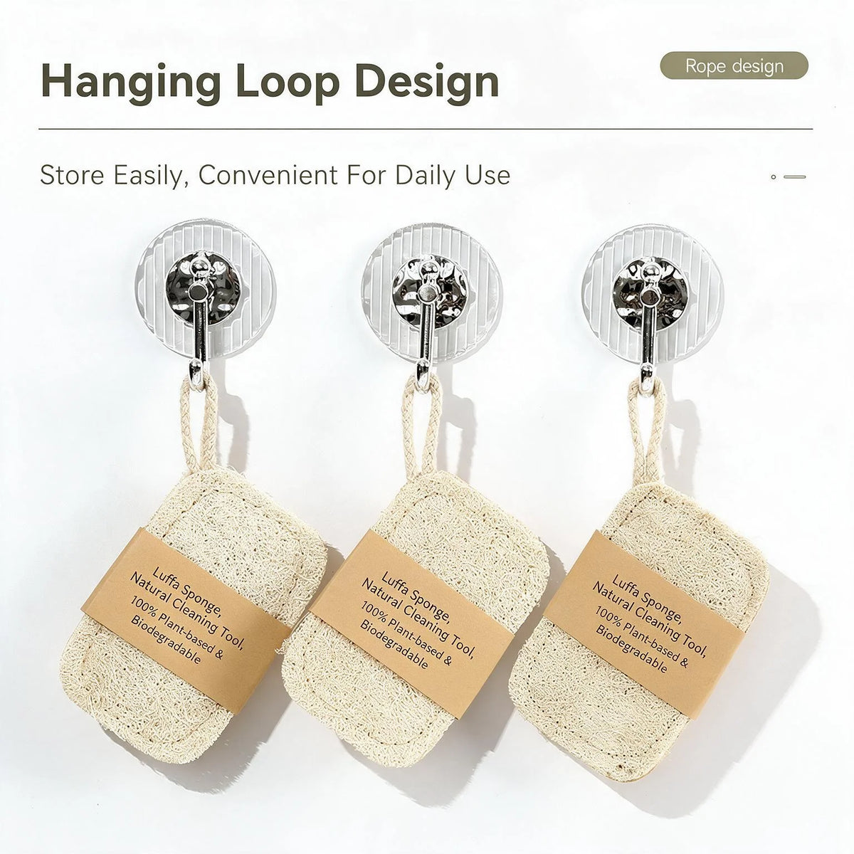7pcs Natural Loofah Dish and Pot Scrubber Durable Grease Resistant Quick Drying Non Scratch Safe for Nonstick Cookware Kitchen Washing Dishes Pots Stove Countertop Household Cleaning Sponge for Home Cooks Eco Friendly Biodegr