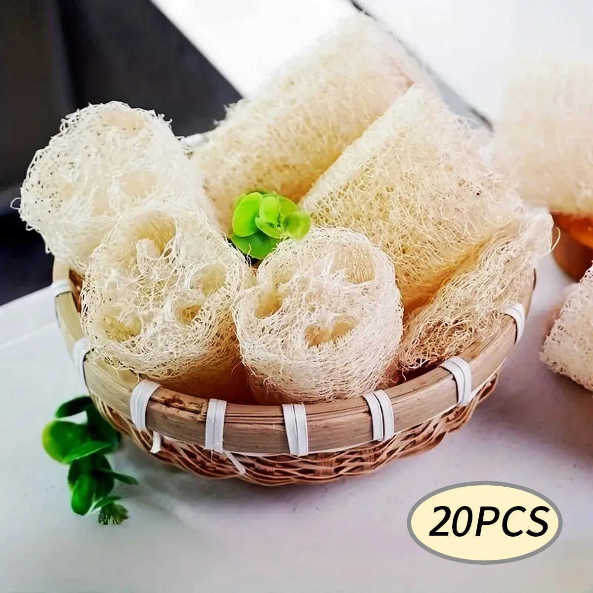 5/10/20pcs Natural Loofah Dishcloth Sponge Scrubber Scouring Pad Loofah Brush Pot Brush for Kitchen Cleaning Eco-Friendly
