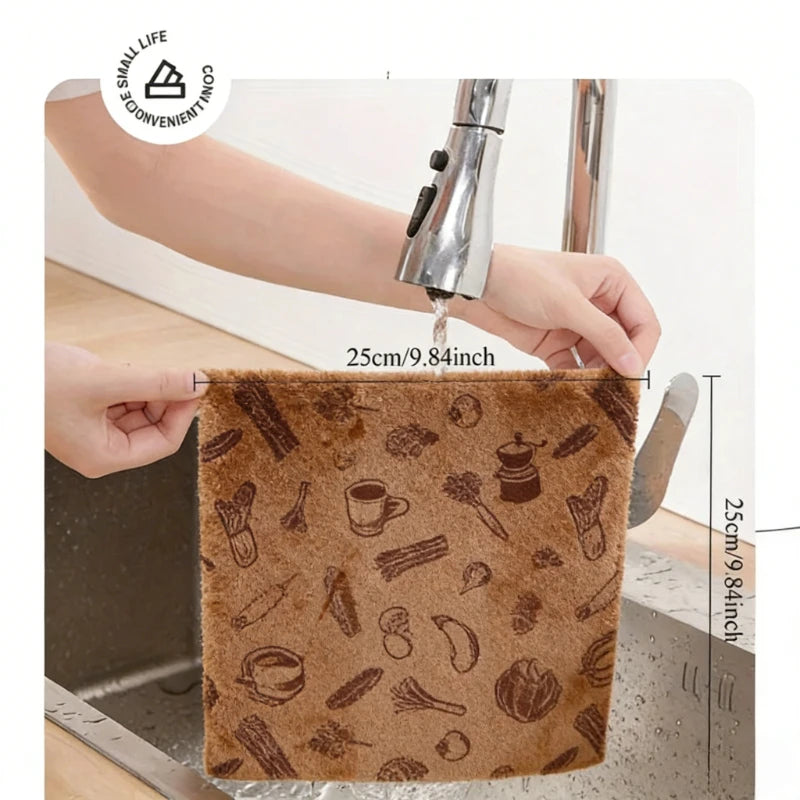 Reusable Washable Tearable Kitchen Cleaning Cloth Roll Antibacterial Microfiber Dish Towel for Household Cleaning