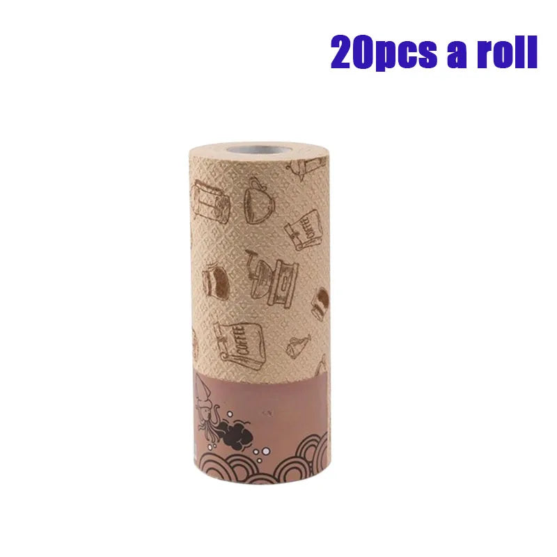 Reusable Washable Tearable Kitchen Cleaning Cloth Roll Antibacterial Microfiber Dish Towel for Household Cleaning
