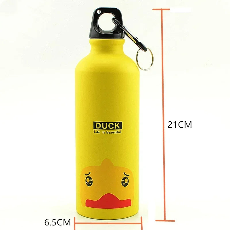 500ML Cartoon Aluminum Water Bottle Cute Animal Print  Stainless Steel Water Bottle with Lid Insulated Mug Coffee Mug