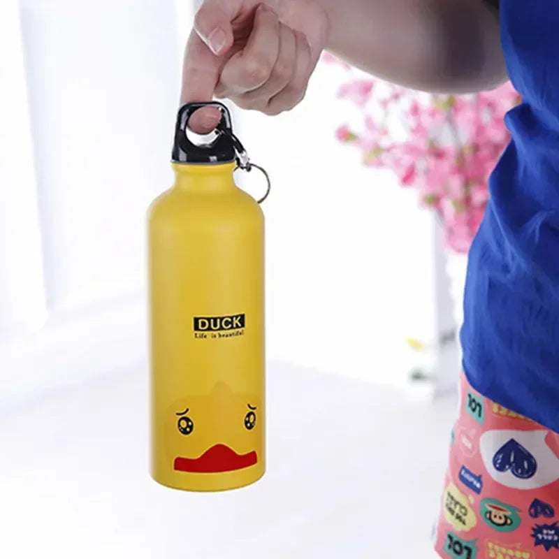 500ML Cartoon Aluminum Water Bottle Cute Animal Print  Stainless Steel Water Bottle with Lid Insulated Mug Coffee Mug