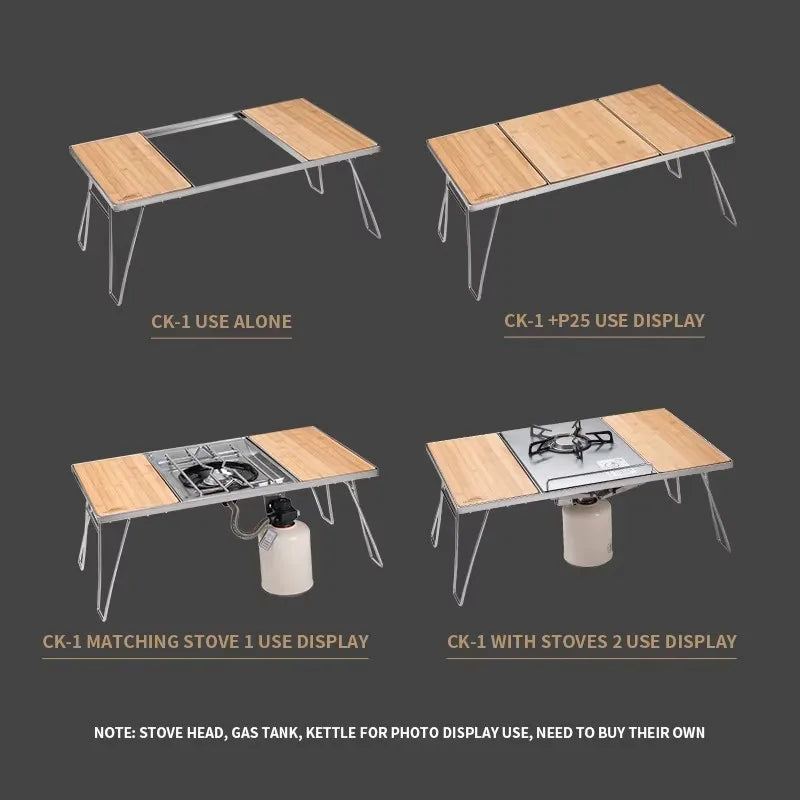 CAMPINGMOON Bamboo Board BBQ CK-P25 Portable Bbq Accessories Outdoor Camping IGT Wooden Table Top Dish Food d Tray